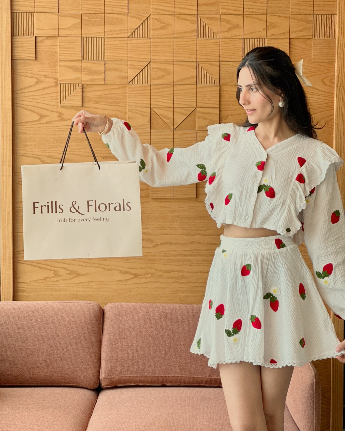 Strawberry Ruffles Co-ord Set