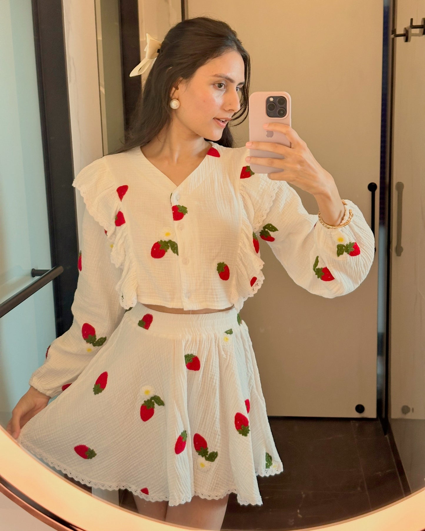 Strawberry Ruffles Co-ord Set
